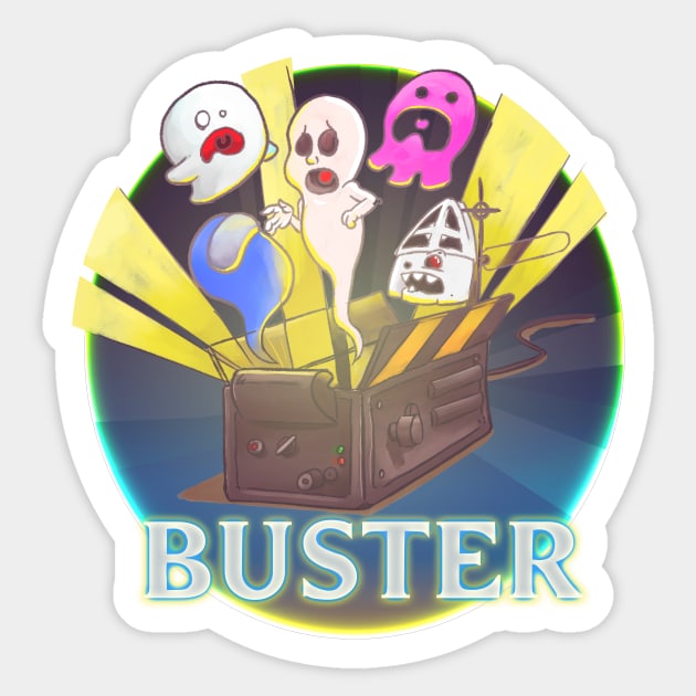 Buster of Ghosts Sticker by Mansemat